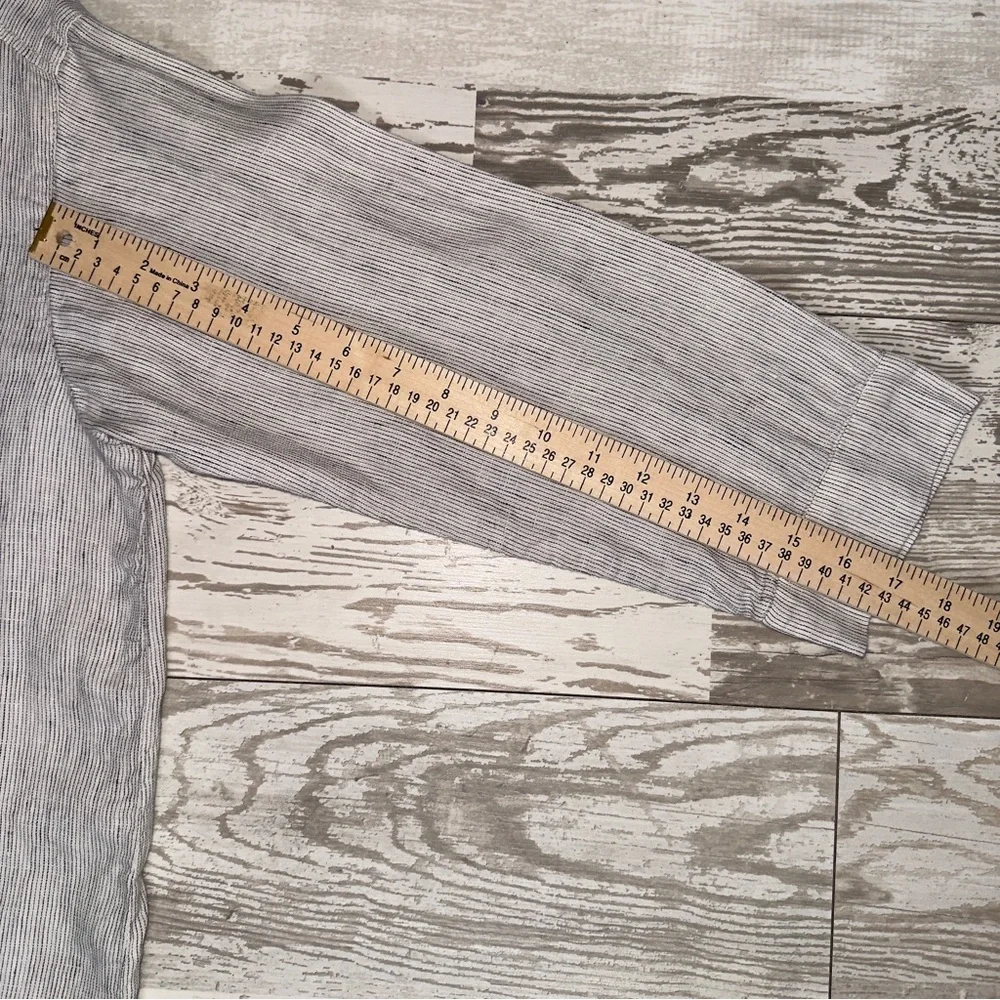 Eileen Fisher Organic Linen Button‎ Front Jacket Coat Women’s Medium